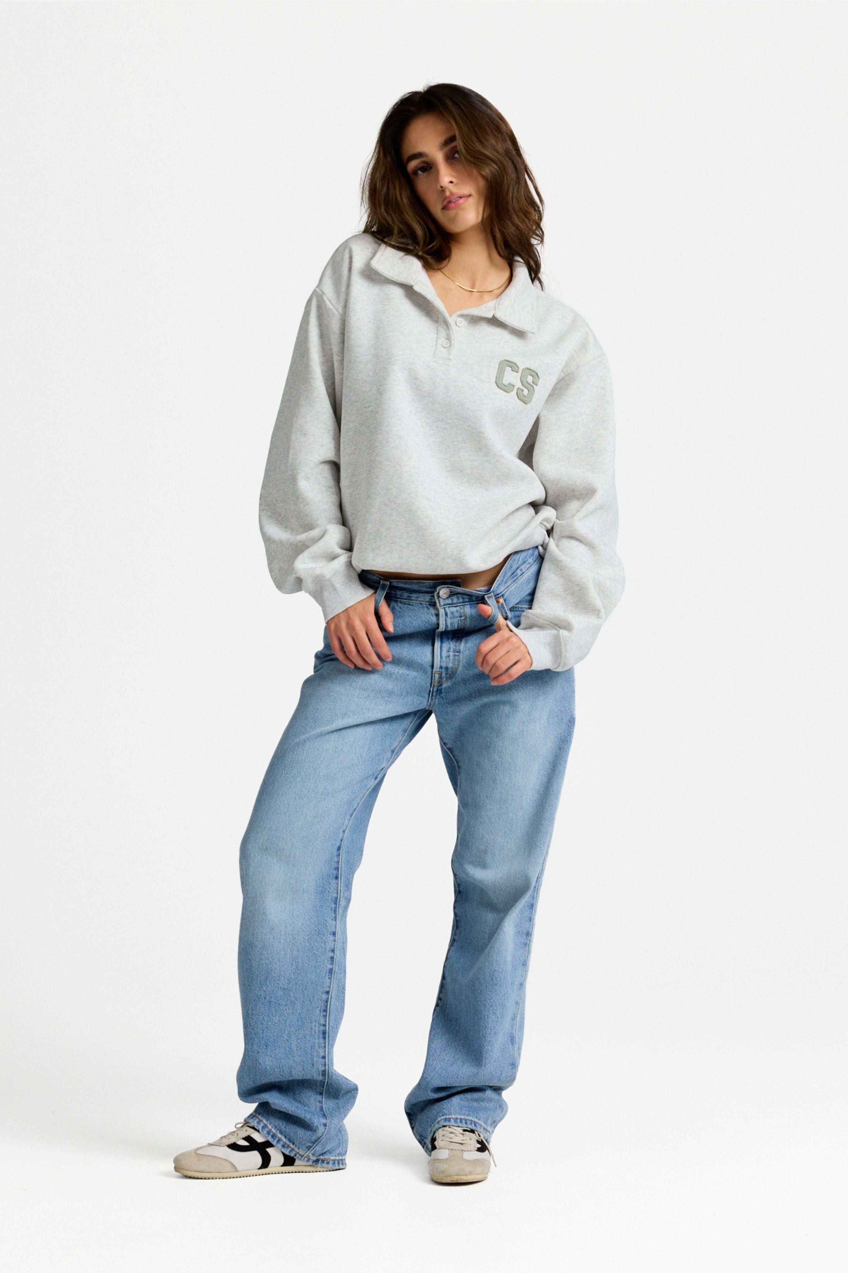 W. Rugby Shirt - Grey melange